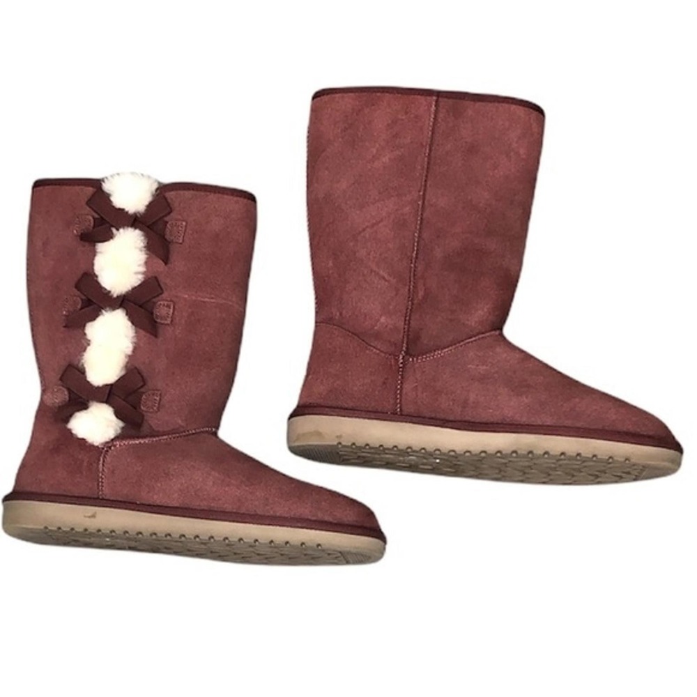 Dusty Rose color Victoria Tall Koolaburra Ugg Boots sz 12 - Picture 6 of 7